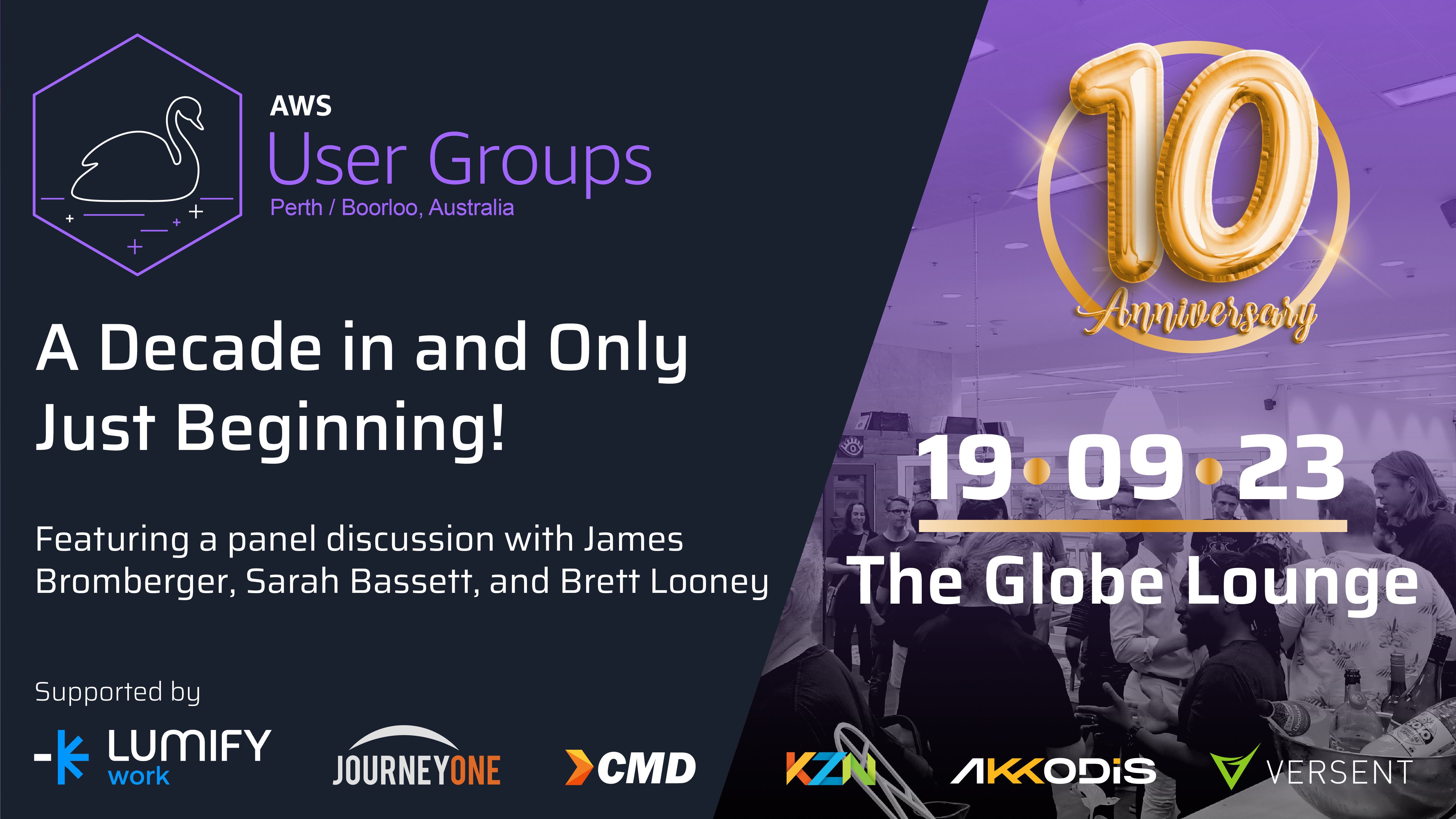 Cover Image for Perth AWS User Group 10-Year Celebration (Panel & Networking)